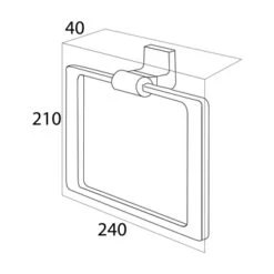 Tiger Handdoekhouder Ontario Chroom -Prachtige Badkamerwinkel 123 2823