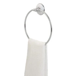 Tiger Ivy Beweegbare Handdoekring Chroom/wit -Prachtige Badkamerwinkel 123 2829