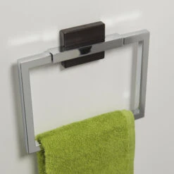 Tiger Zenna Handdoekring Chroom/wenge -Prachtige Badkamerwinkel 123 2843