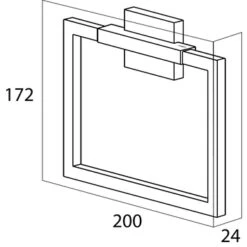 Tiger Zenna Handdoekring Chroom/wenge -Prachtige Badkamerwinkel 123 2845
