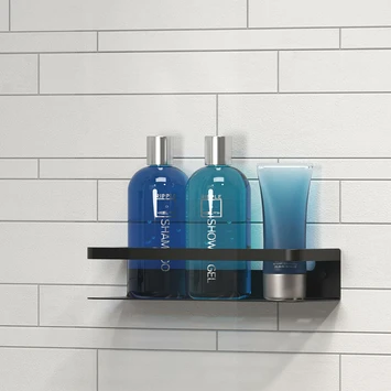 Tiger Douchemand Met Handdoekhouder Caddy Zw 8 Tiger Douchemand Met Handdoekhouder Caddy Zw - Afbeelding 6