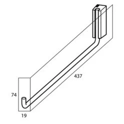 Tiger Handdoekrek Cliqit Donkergrijs RVS -Prachtige Badkamerwinkel 123 2861