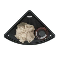 Tiger Hoekdouchemand Cooper 21 Cm RVS/zwart -Prachtige Badkamerwinkel 123 2872