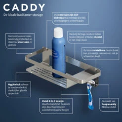 Tiger Douchemand Met Haak Caddy Rvs -Prachtige Badkamerwinkel 123 2883