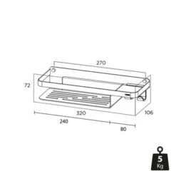 Tiger Douchemand Met Haak Caddy Rvs -Prachtige Badkamerwinkel 123 2884