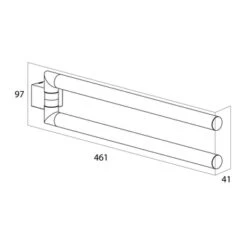 Tiger Handdoekrek Nomad Met Draaibare Armen Zwart -Prachtige Badkamerwinkel 123 2891