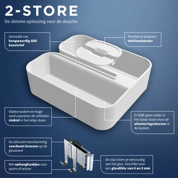 Tiger Douchemand Voor Douchewand 2-store Wit 11 Tiger Douchemand Voor Douchewand 2-store Wit - Afbeelding 9