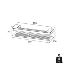 Tiger Caddy Douchemand / Handdoekrek 35 Cm -Prachtige Badkamerwinkel 123 2976