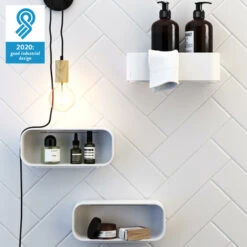 Tiger Wandrek/douchemand 2-store 25cm Wit -Prachtige Badkamerwinkel 123 3043