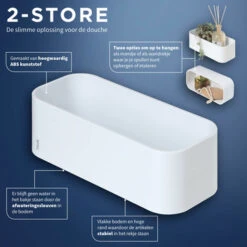 Tiger Wandrek/douchemand 2-store 25cm Wit -Prachtige Badkamerwinkel 123 3046