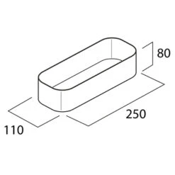 Tiger Wandrek/douchemand 2-store 25cm Wit -Prachtige Badkamerwinkel 123 3047