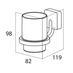 Tiger Bekerhouder Impuls Hangend Met Beker RVS 9 Tiger Bekerhouder Impuls Hangend Met Beker RVS -Prachtige Badkamerwinkel 123 3058
