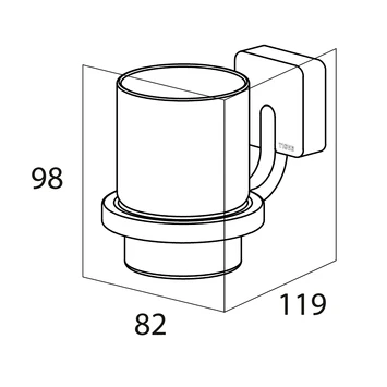 Tiger Bekerhouder Impuls Hangend Met Beker RVS 6 Tiger Bekerhouder Impuls Hangend Met Beker RVS - Afbeelding 4