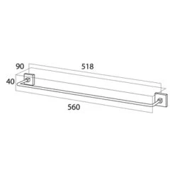 Tiger Handdoekrek Melbourne Chroom -Prachtige Badkamerwinkel 123 308