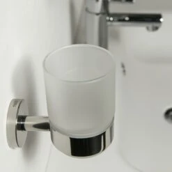 Tiger Bekerhouder Boston Met Beker Chroom -Prachtige Badkamerwinkel 123 3086