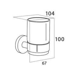 Tiger Bekerhouder Boston Met Beker Chroom -Prachtige Badkamerwinkel 123 3087