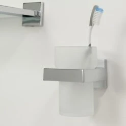 Tiger Bekerhouder Items Hangend Met Beker Chroom -Prachtige Badkamerwinkel 123 3135