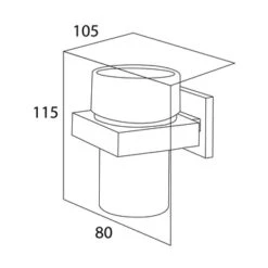 Tiger Bekerhouder Items Hangend Met Beker Chroom -Prachtige Badkamerwinkel 123 3137