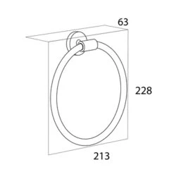 Tiger Handdoekring Boston RVS Glans -Prachtige Badkamerwinkel 123 33