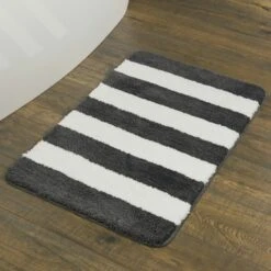 Sealskin Badmat Linje Grijs Met Wit 90x60 Cm -Prachtige Badkamerwinkel 123 3413