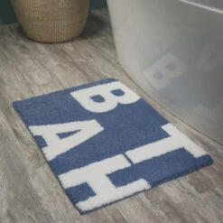 Sealskin Badmat Littera Blauw 90x60 Cm -Prachtige Badkamerwinkel 123 3434