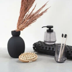 Sealskin Badmat Woodblock 52x90cm Zwart -Prachtige Badkamerwinkel 123 3561