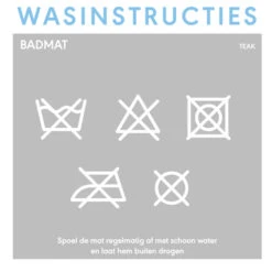 Sealskin WC Mat Woodblock Teak 60x60 Cm -Prachtige Badkamerwinkel 123 3569