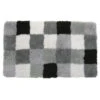 GAMMA Badmat Blok Zwart Met Grijs 60x90 Cm -Prachtige Badkamerwinkel 123 3570