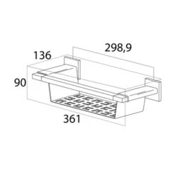 Tiger Wandkorf Items RVS -Prachtige Badkamerwinkel 123 37