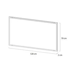 Tiger S-line Frame Spiegel 120x70 Cm Mat Zwart -Prachtige Badkamerwinkel 123 3858