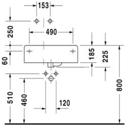 Duravit Wastafel Scola Rechts 61.4x45.9x22.4 Cm -Prachtige Badkamerwinkel 123 3890