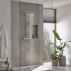 Grohe Douchesysteem Vitalio Joy 260 Cooltouch Met Thermostaatkraan Quickfix Chroom -Prachtige Badkamerwinkel 123 4014