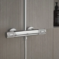 Grohe Douchesysteem Vitalio Joy 260 Cooltouch Met Thermostaatkraan Quickfix Chroom -Prachtige Badkamerwinkel 123 4017
