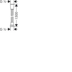 Hansgrohe Doucheslang Metaflex 1,5m -Prachtige Badkamerwinkel 123 4099