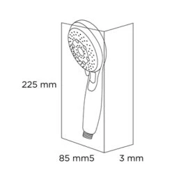 Tiger Splash Eco Handdouche Malaga Waterbesparend Chroom -Prachtige Badkamerwinkel 123 4226