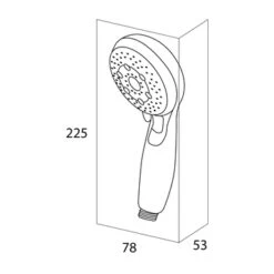 Tiger Splash Eco Handdouche Malaga Waterbesparend Chroom -Prachtige Badkamerwinkel 123 4227