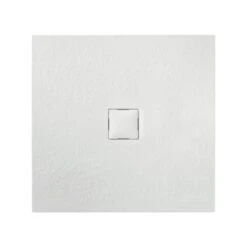 Van Marcke Krypton Douchebak In Polybeton Steenimitatie Wit 90x90