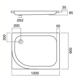 Sealskin Comfort Douchebak Inbouw Rechthoek Acryl Wit 120x90 Cm -Prachtige Badkamerwinkel 123 4320