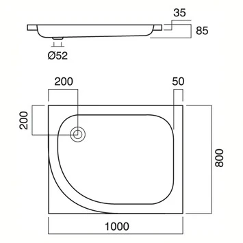 Sealskin Douchebak Optimo Rechthoek Inbouw 100x80x8.5 Cm 4 Sealskin Douchebak Optimo Rechthoek Inbouw 100x80x8.5 Cm - Afbeelding 2
