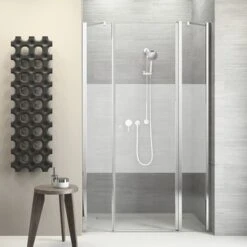 Sealskin Swingdeur Voor Nis Code R 3-delig 140x197 Cm Met Gesatineerde Band