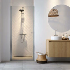 Sealskin Douchedeur Nis Hooked 100x200cm Hoogglans Aluminium