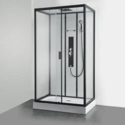 Allibert Douchecabine Uyuni Wandmodel 80x120cm Zwart