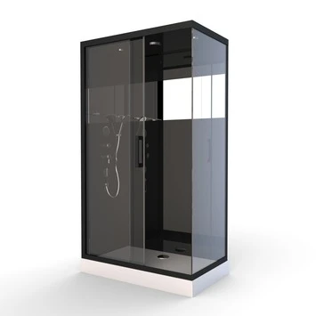 Aurlane Douchecabine Met Schuifdeur Black Mirror 2 Rechthoek Zwart 80x110 Cm 3 Aurlane Douchecabine Met Schuifdeur Black Mirror 2 Rechthoek Zwart 80x110 Cm