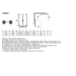 Sealskin Swingdeur Voor Hoekinstap Impact 100x195 Cm Chroom -Prachtige Badkamerwinkel 123 4661