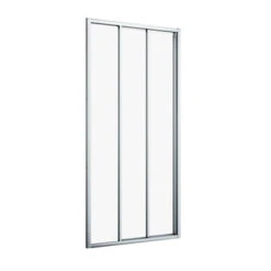 Sealskin Hooked Driedelige Schuifdeur 90x200 Cm, 6 Mm Helder Veiligheidsglas Met Antikalklaag Zilver Hoogglans -Prachtige Badkamerwinkel 123 4681