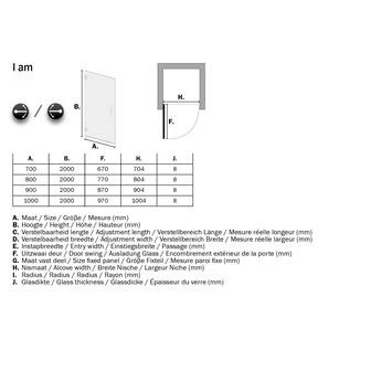 Sealskin Swingdeur Voor Nis I AM 200x100 Cm RVS 8 Sealskin Swingdeur Voor Nis I AM 200x100 Cm RVS - Afbeelding 6