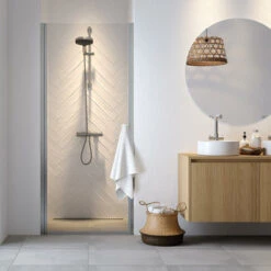 Sealskin Douchedeur Nis Hooked 90x200cm Hoogglans Aluminium -Prachtige Badkamerwinkel 123 4778