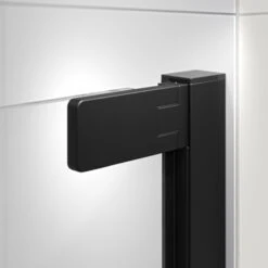 Sealskin Inc. Draaideur In Nis 90x200 Cm, 8 Mm Helder Veiligheidsglas Met Antikalklaag Mat Zwart -Prachtige Badkamerwinkel 123 4808