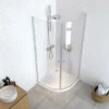 Sealskin Douchecabine Hooked Kwartrond 90x90x200cm Hoogglans Aluminium -Prachtige Badkamerwinkel 123 4826