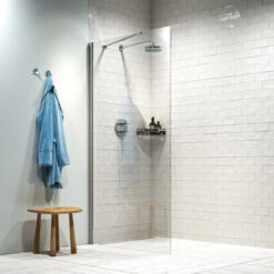 Sealskin Inloopdouche Hooked 75x200cm Hoogglans Aluminium